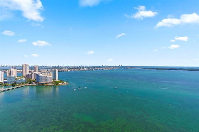 water view featuring a city view