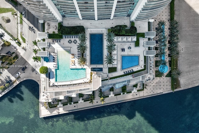 1331 Brickell Bay Dr Unit 4211, Miami, FL 33131 - drone / aerial view of a pool area