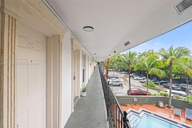 balcony featuring visible vents