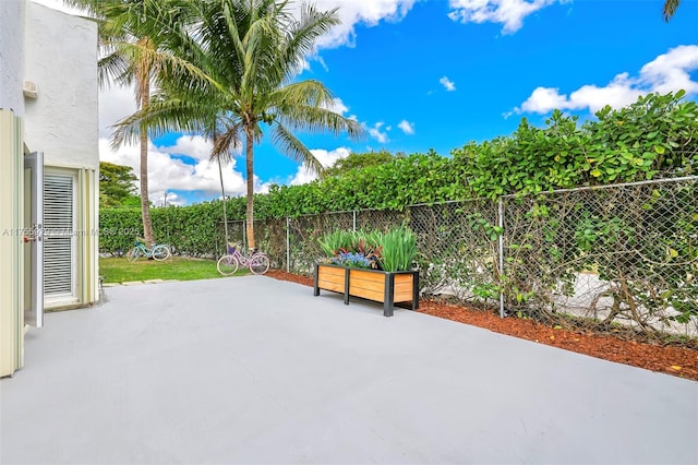 view of patio featuring a fenced backyard