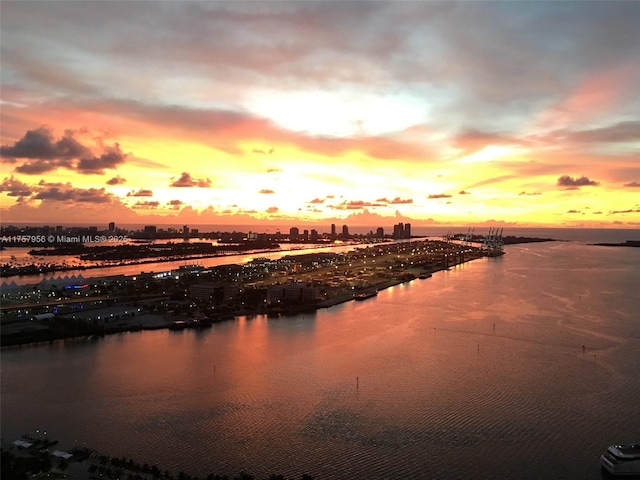 water view featuring a city view