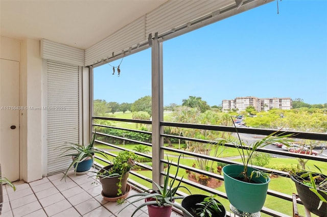 balcony featuring a view of city