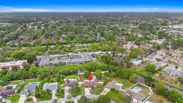 aerial view featuring a residential view