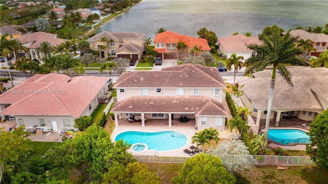 drone / aerial view featuring a residential view