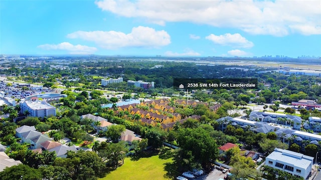 aerial view with a view of city