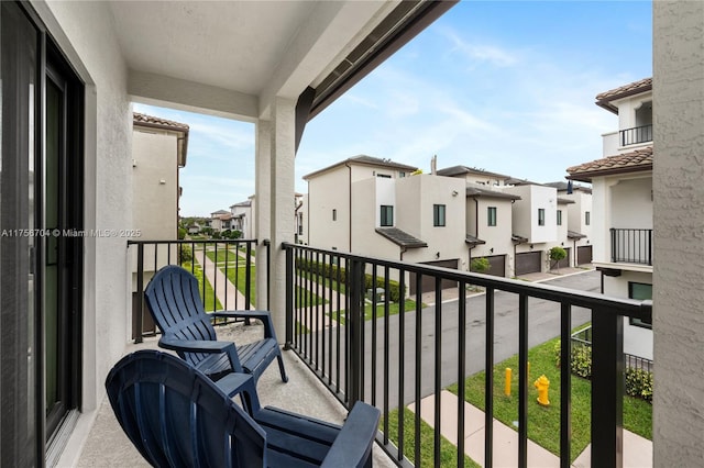 balcony with a residential view