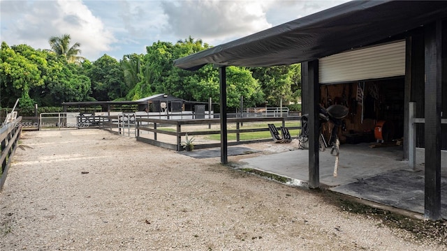 view of horse barn