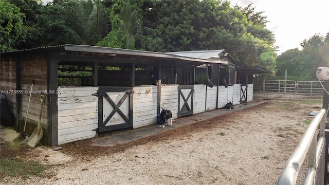 view of horse barn