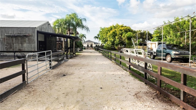 view of horse barn