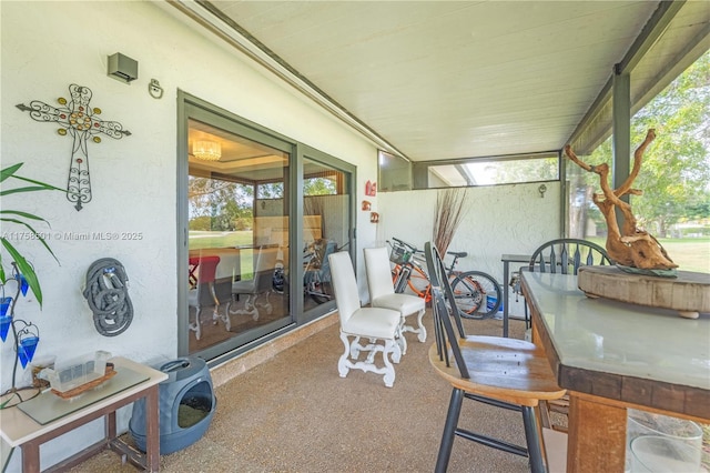 view of sunroom / solarium