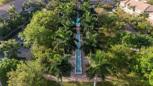 aerial view with a residential view