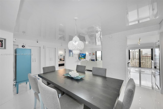 dining room featuring light tile patterned floors