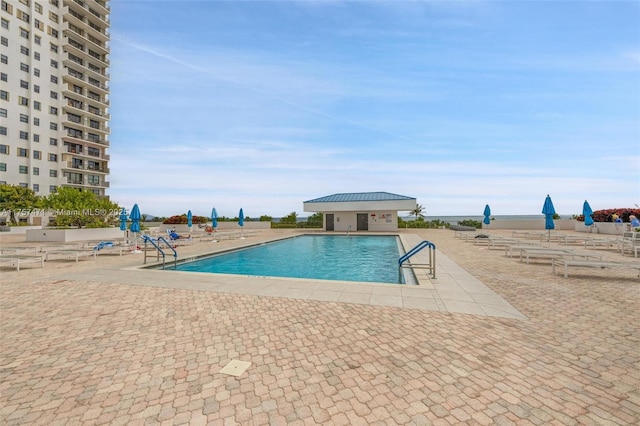 pool featuring a patio