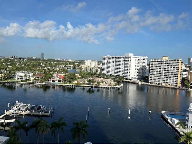 water view with a city view