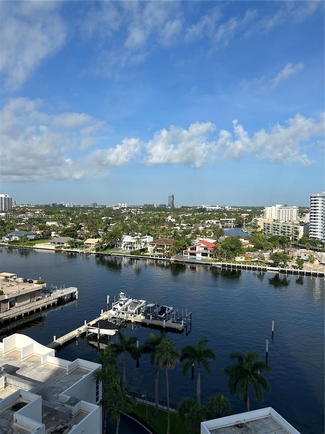 water view featuring a view of city