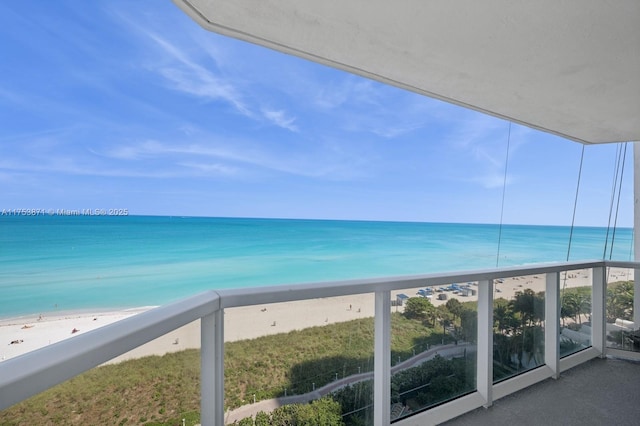 water view featuring a beach view