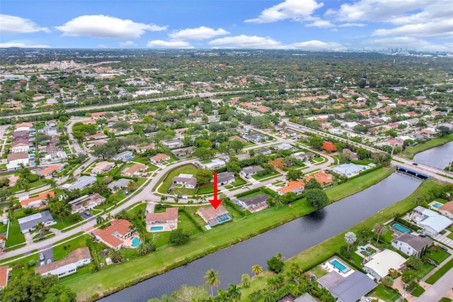 8790 SW 84th St, Miami, FL 33173 - bird's eye view featuring a water view and a residential view