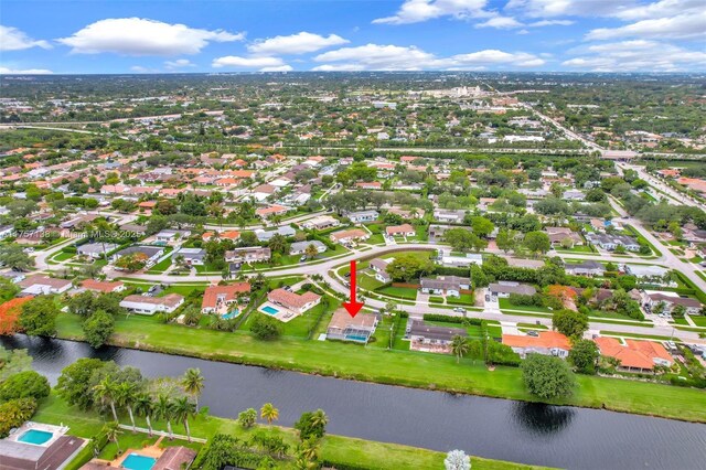 8790 SW 84th St, Miami, FL 33173 - aerial view featuring a water view and a residential view