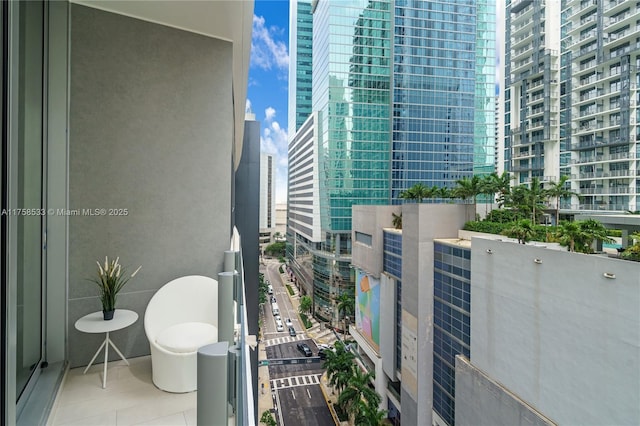 balcony with a city view