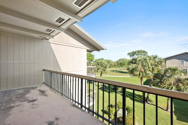 balcony with visible vents