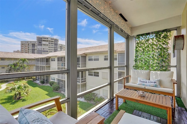 view of sunroom / solarium