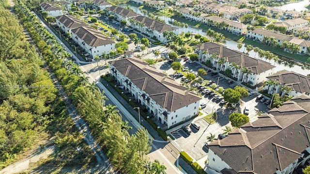 bird's eye view with a residential view