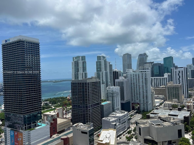 city view featuring a water view