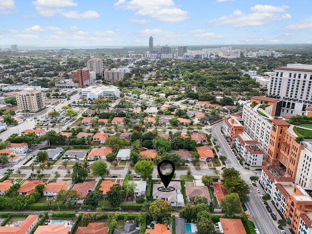 aerial view featuring a view of city