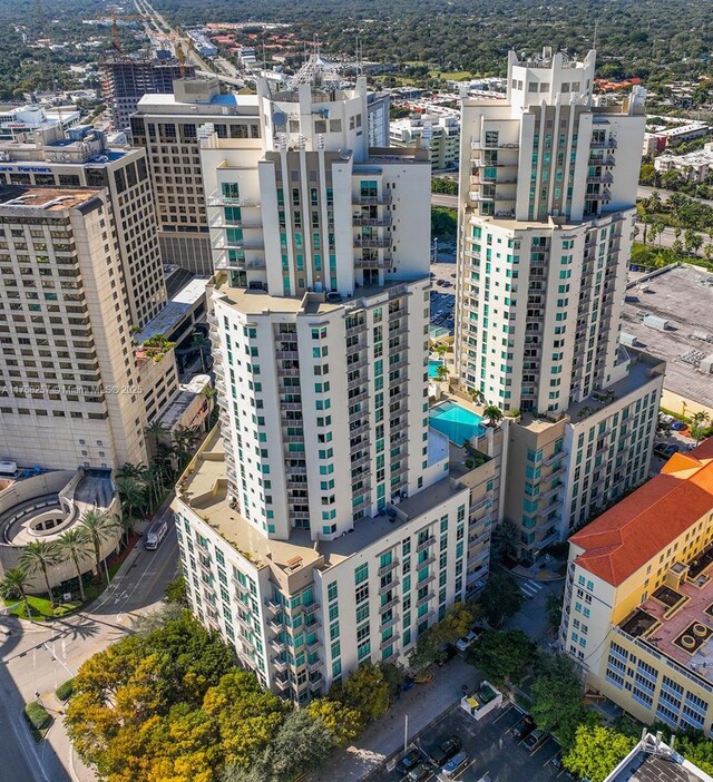 aerial view featuring a city view