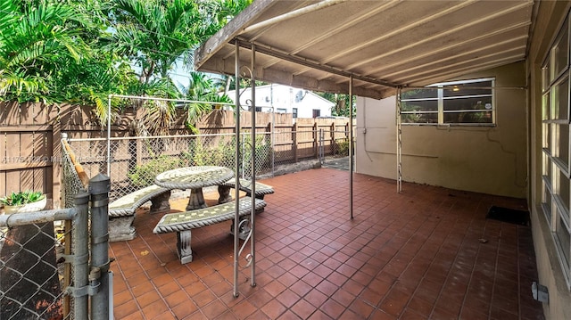 view of patio / terrace with fence