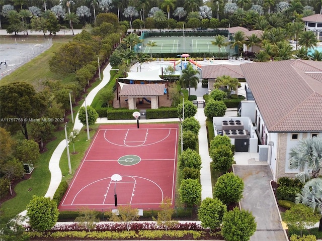 view of sport court featuring community basketball court