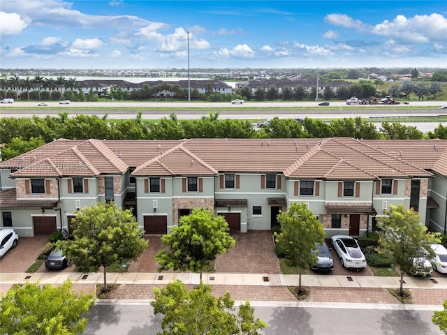 bird's eye view with a residential view