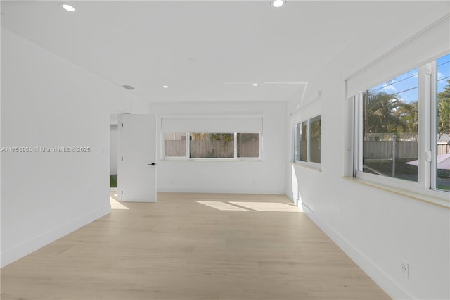 1116 N 31st Ave, Hollywood, FL 33021 - spare room featuring recessed lighting and light wood-style floors