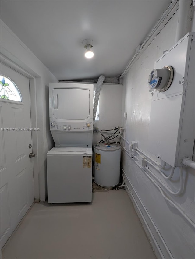 755 NE 88th St, Miami, FL 33138 - laundry area featuring stacked washer and dryer and laundry area