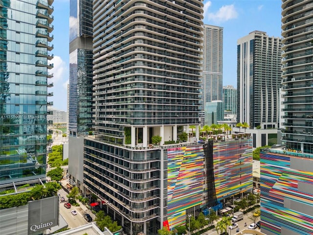 view of building exterior with a view of city