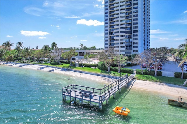 property view of water with a view of the beach