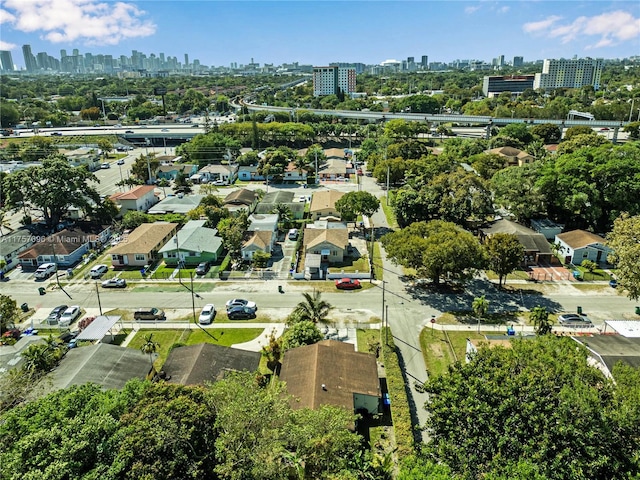 aerial view featuring a view of city