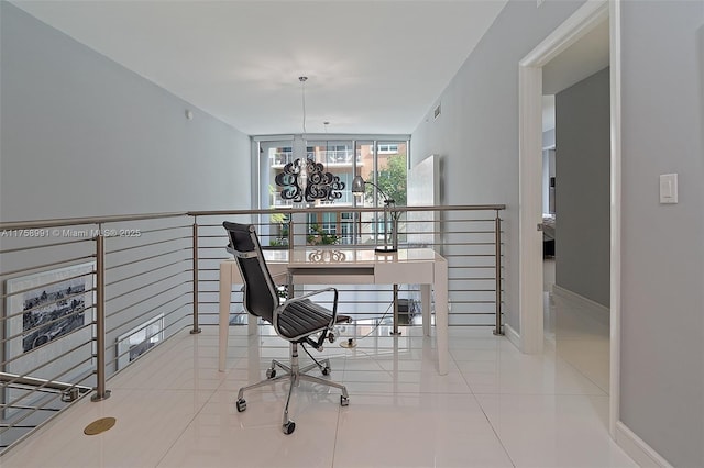 2020 N Bayshore Dr Unit Th 104, Miami, FL 33137 - tiled office space featuring a chandelier and baseboards