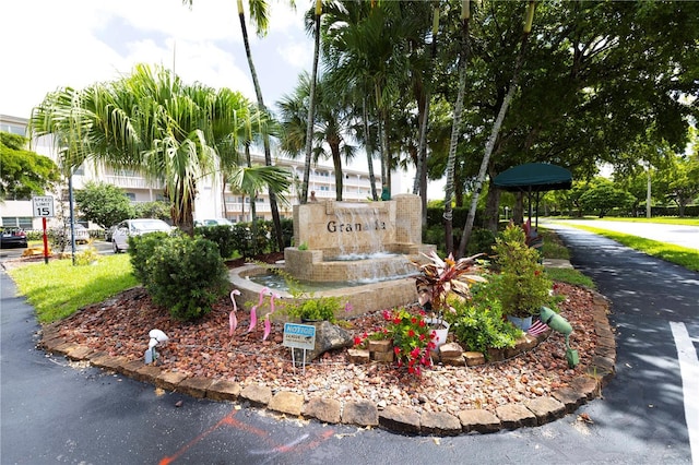 view of community sign