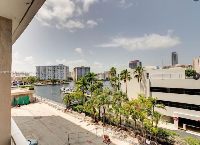 property view of water featuring a view of city