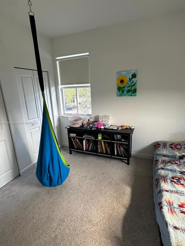 view of carpeted bedroom