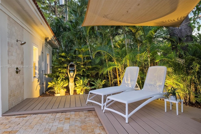 view of wooden terrace