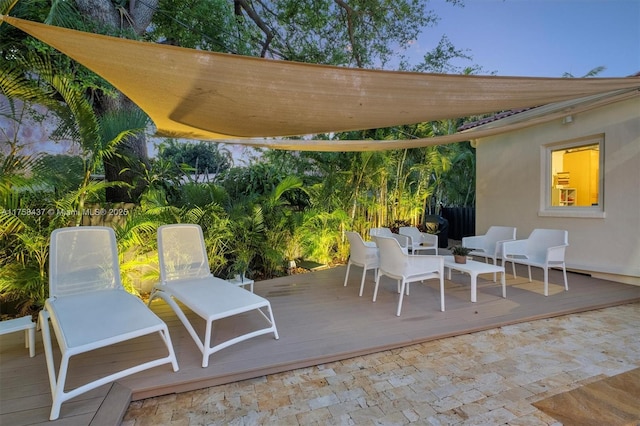 view of patio / terrace with a wooden deck