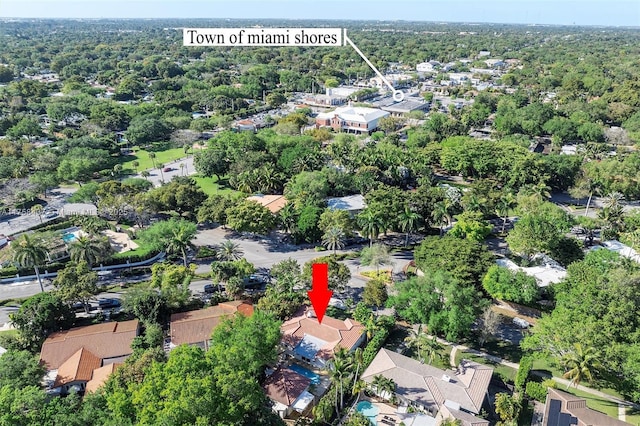 aerial view featuring a residential view
