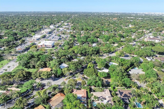 birds eye view of property with a residential view