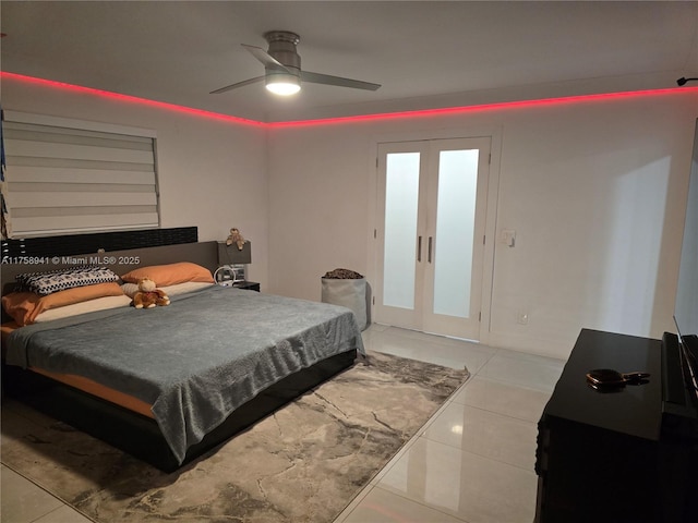 17890 SW 264th St, Homestead, FL 33031 - bedroom with light tile patterned floors and ceiling fan