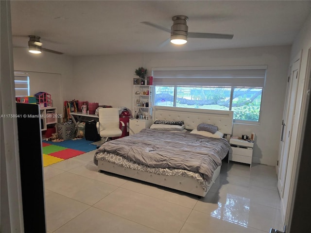 17890 SW 264th St, Homestead, FL 33031 - tiled bedroom featuring a ceiling fan