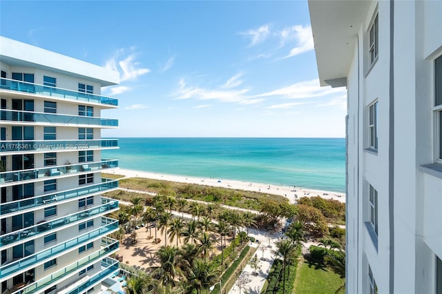 water view with a beach view