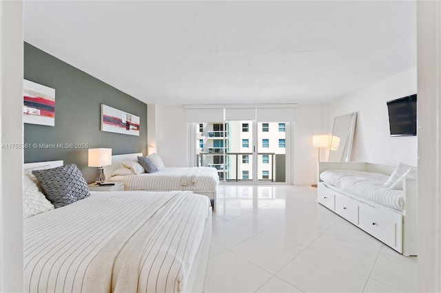 view of tiled bedroom