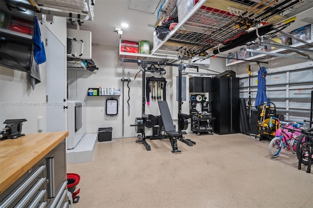 view of workout area